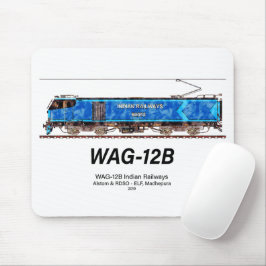 WAG-12B locomotief. goederentrein van de Indiase s Muismat