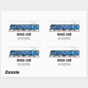 WAG-12B locomotief. goederentrein van de Indiase s Rechthoekige Sticker