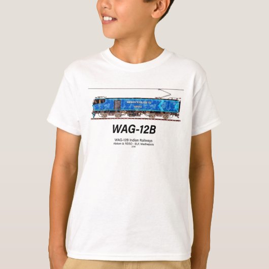 WAG-12B locomotief. goederentrein van de Indiase s T-shirt (Voorkant)