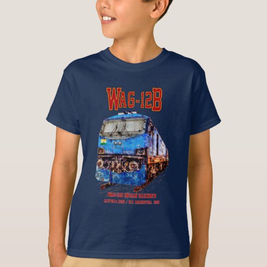 WAG-12B locomotief. goederentrein van de Indiase s T-shirt (Voorkant)