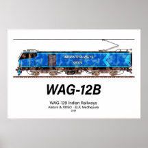 WAG-12B-locomotief. Goederentrein van Indian Railw