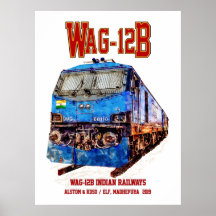 WAG-12B-locomotief. Goederentrein van Indian Railw