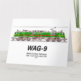 WAG-9 locomotief. goederentrein van de Indiase spo Bedankkaart