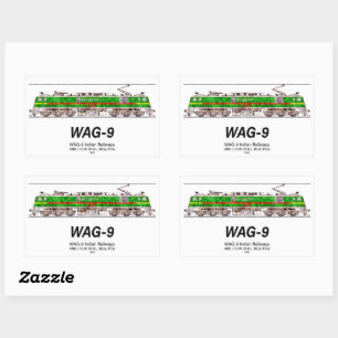 WAG-9 locomotief. goederentrein van de Indiase spo Rechthoekige Sticker