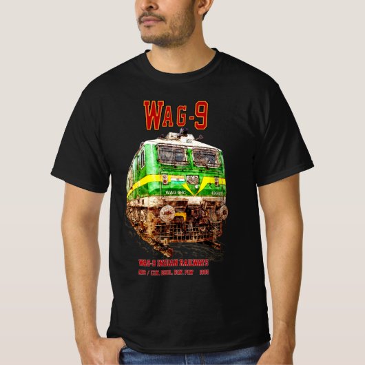 WAG-9 locomotief. goederentrein van de Indiase spo T-shirt (Voorkant)