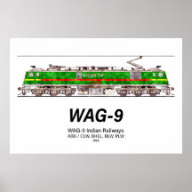 WAG-9-locomotief. Goederentrein van Indian Railway