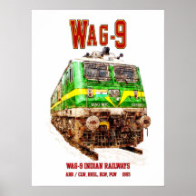 WAG-9-locomotief. Goederentrein van Indian Railway
