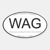 WAG-decimebumpersticker Ovale Sticker (Voorkant)