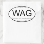 WAG-decimebumpersticker Ovale Sticker (Tas)