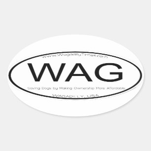 WAG-decimebumpersticker Ovale Sticker