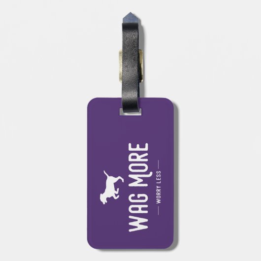 Wag meer zorgen minder bagagelabel (Achterkant verticaal)