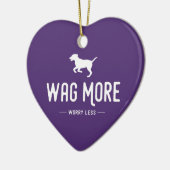 Wag meer zorgen minder keramisch ornament (Links)