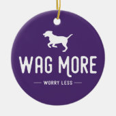 Wag meer zorgen minder keramisch ornament (Voorkant)