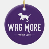 Wag meer zorgen minder keramisch ornament (Achterkant)