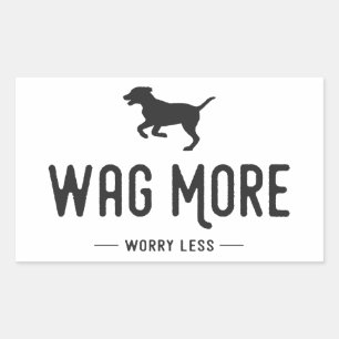 Wag meer zorgen minder rechthoekige sticker
