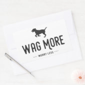 Wag meer zorgen minder rechthoekige sticker (Envelop)
