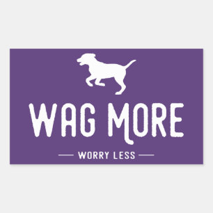 Wag meer zorgen minder rechthoekige sticker
