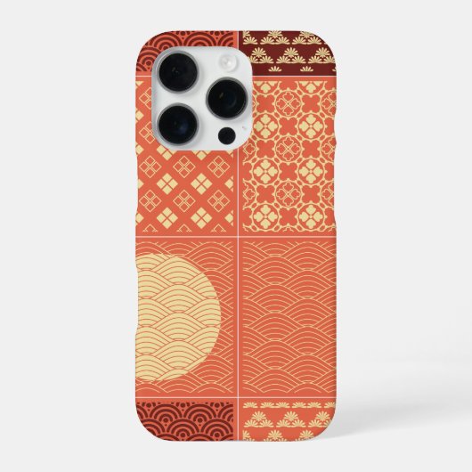 Wagara Mix Patchwork patroon iPhone Hoesje (Achterkant)