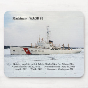 WAGB 83 Mackinaw witte muismat