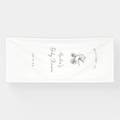 Wagen Baby Shower Welkom  Spandoek (Horizontaal)