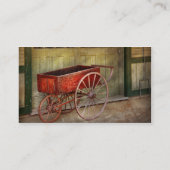 Wagen - Die oude rode wagen Visitekaartje (Achterkant)