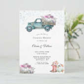  wagen- en pompoenstellen — Shower Invites (Staand voorkant)