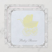 wagen Pram Genderneutraal Baby shower Kaart (Voorkant / Achterkant)