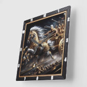 Wagen van de Gale: Zilveren Speer Vierkante Klok (Hoek)