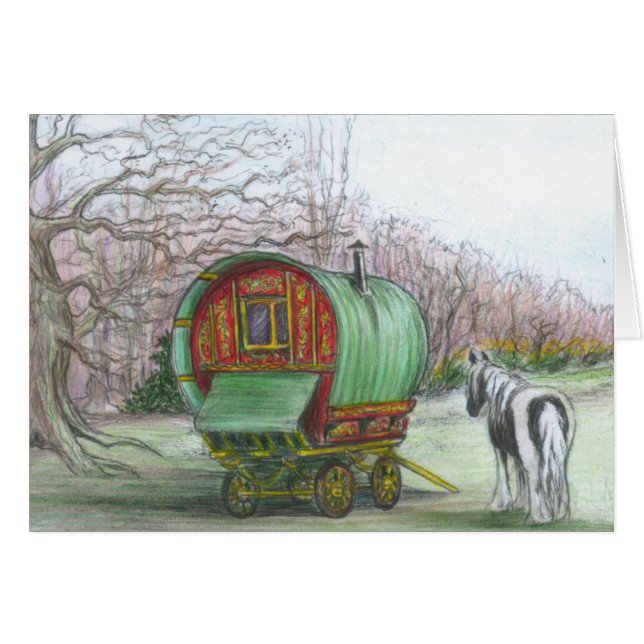 Wagen van gipsplaten en paarden (Voorkant Horizontaal)