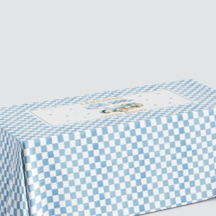 Wagenrennen Geruite Blauwe Vlag Kleine Racers Tafelkleed