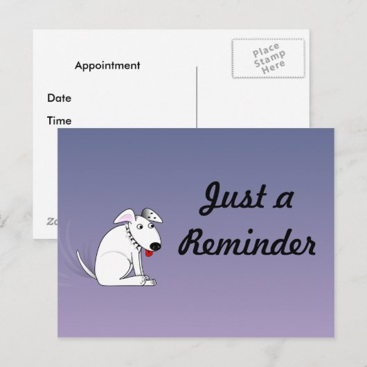 Wagging Dog Reminder Postcard Briefkaart (Voorkant / Achterkant)