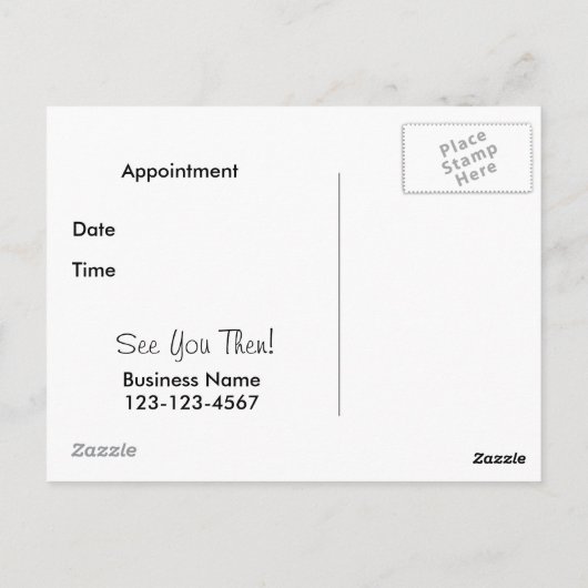 Wagging Dog Reminder Postcard Briefkaart (Achterkant)