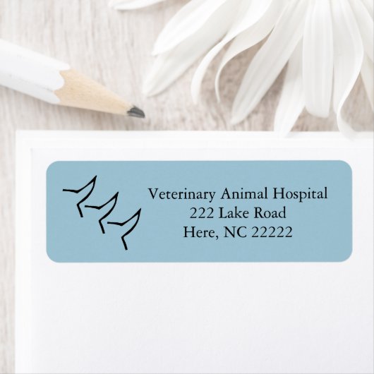 Wagging Dog Tails Return Address Labels (Insitu)