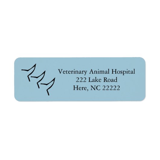 Wagging Dog Tails Return Address Labels (Voorkant)