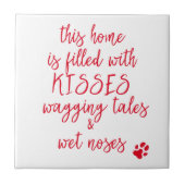 Wagging Tales & Nat Noses - Leuke Hond Quote Tegeltje (Voorkant)
