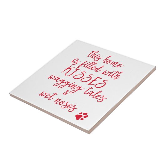 Wagging Tales & Nat Noses - Leuke Hond Quote Tegeltje (Zijkant)