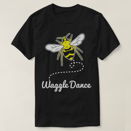 Waggle Dance bijen bijenteelt T-shirt (Design voorkant)
