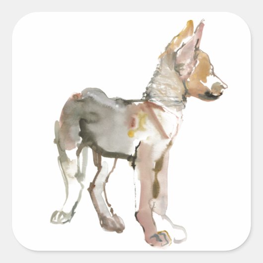 Waggle Vierkante Sticker (Voorkant)