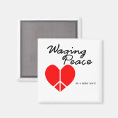 Waging Peace Hartmagneet Magneet (Voorkant / Achterkant)