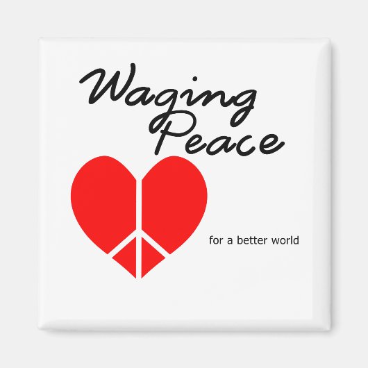 Waging Peace Hartmagneet Magneet (Voorkant)