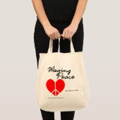 Waging Peace Heart canvas tas (Voorkant (product))