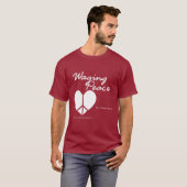 Waging Peace Heart donker T-shirt (Voorkant volledig)