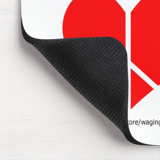 Waging Peace Heart Mousepad Muismat (Hoek)