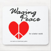 Waging Peace Heart Mousepad Muismat (Voorkant)