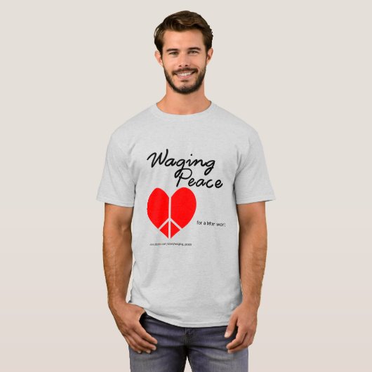 Waging Peace Heart T-shirt (Voorkant volledig)