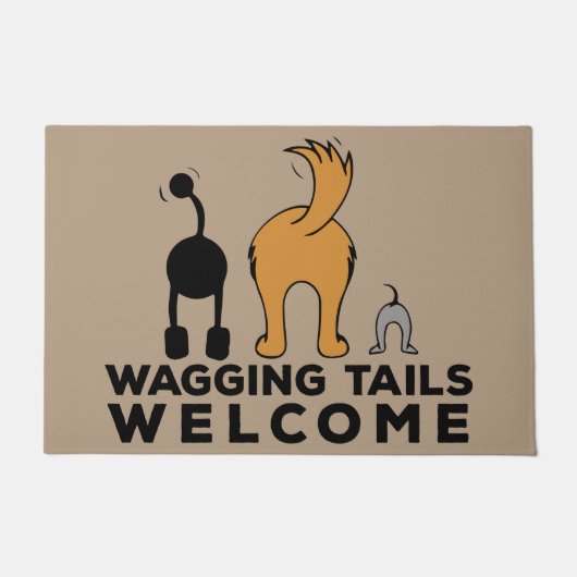 Wagingstaarten Welkom deurmat (Voorkant)