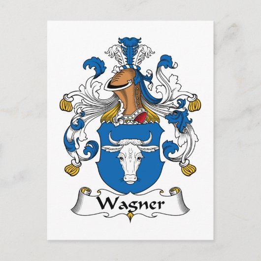 Wagner Family Crest Briefkaart (Voorkant)