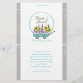Wagon and Flowers Packet Sjabloon Wedding Favor (Voorkant)