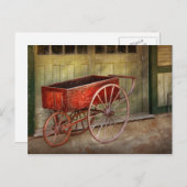 Wagon - Die oude rode wagen Briefkaart (Voorkant / Achterkant)