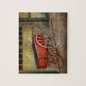 Wagon - Die oude rode wagen Legpuzzel (Verticaal)
